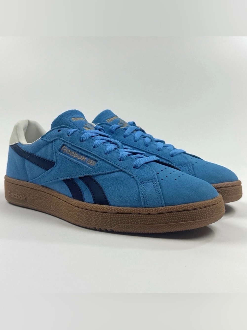 Reebok Classic Club C Grounds UK Mens 11 Blue Tennis Shoes Athletic 100221070